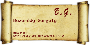 Bezerédy Gergely névjegykártya