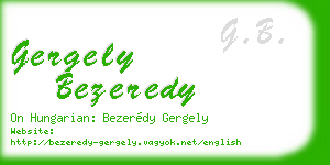 gergely bezeredy business card